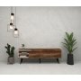 Tea media benk - Lys valntt/beige