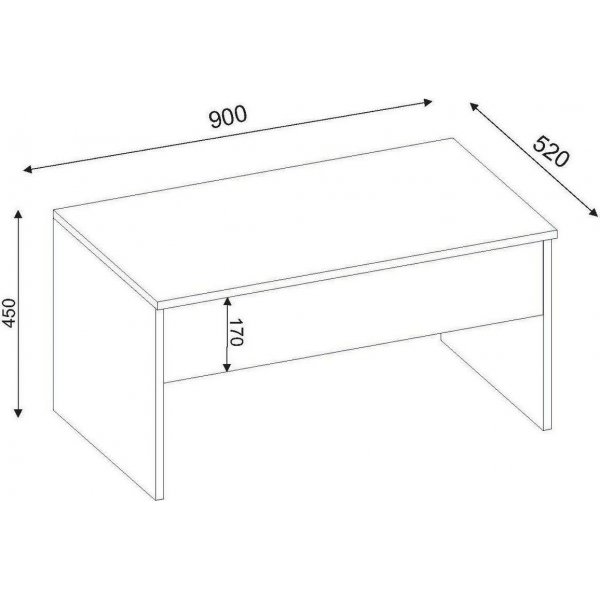 Akilli salongbord - Hvit Akilli salongbord - Hvit