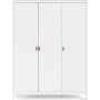 Madrid garderobe med 3 drer - Hvit