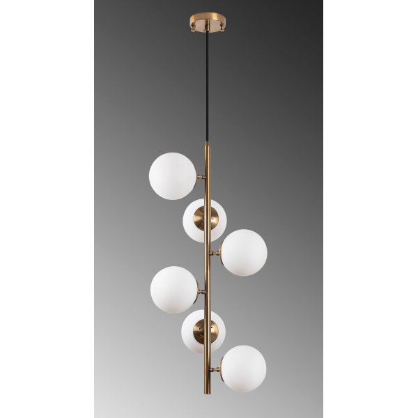 Fasettert taklampe 10465 - Vintage/hvit Fasettert taklampe 10465 - Vintage/hvit