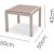 Urbanite kafgruppe med bord 50 x 50 cm og 2 st stable spisestoler - Beige