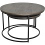 Duett sidebord 47/60 cm - Mrk brun