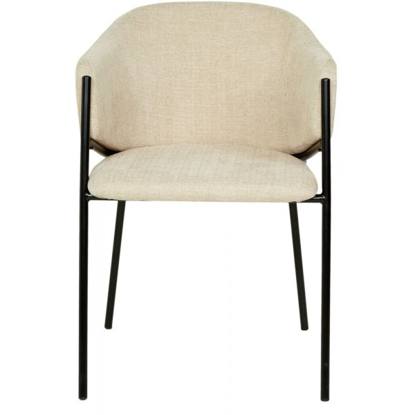 Seat spisegruppe, spisebord med 4 Stacey fl�yelsstoler - Svart/beige + 4.00 x Stolpute