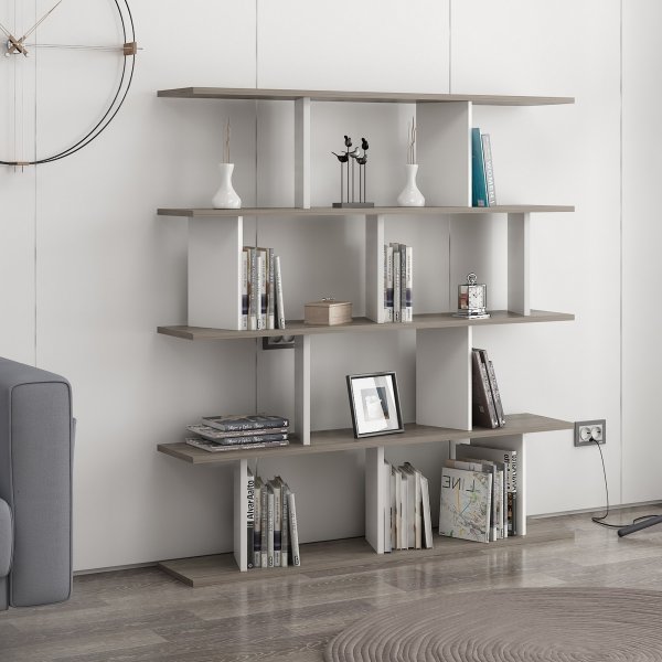 Jorin bokhylle - Mørk grå/hvit Jorin bokhylle - Mørk grå/hvit