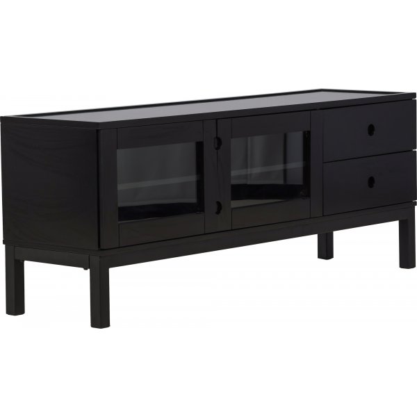 Alcoa mediabenk 150 cm - Sort