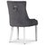 Tuva stol Cleopatra (rygghndtak) - Gr Flyel | Hvite ben + Mbelpleiesett for tekstiler
