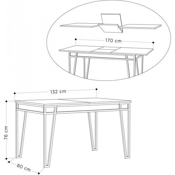 Pal spisebord - Lysebrun Pal spisebord - Lysebrun
