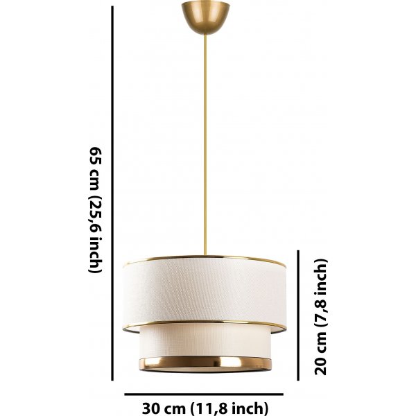 Kaketaklampe - Krem/gull