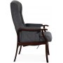 Marsta lenestol med fotskammel - Gr / Mahogny