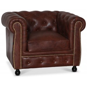 Chesterfield Old England lenestol - antikkbehandlet skinn Chesterfield Old England lenestol - antikkbehandlet skinn