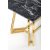 Juke spisebord 160x90 cm - Sort marmor/gull