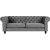 Chesterfield Royal 3-seters sofa - Gr flyel + Flekkfjerner for mbler