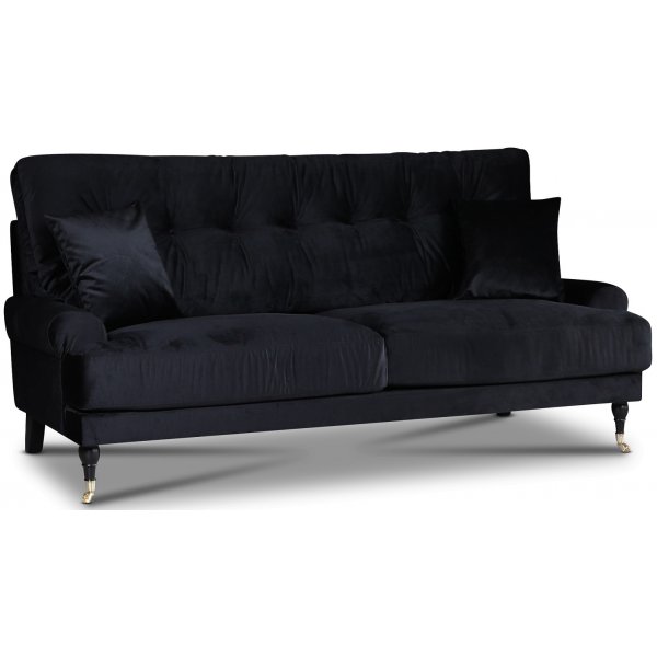 Adena 2-seters sofa - Svart fløyel Adena 2-seters sofa - Svart fløyel