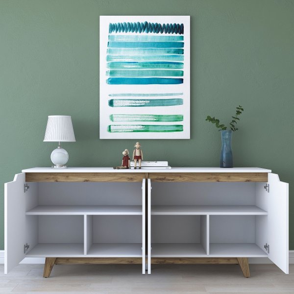 Grande skjenk - Hvit/valntt