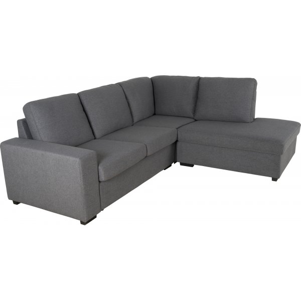 Sofa grå med åpen ende 244 cm + Tekstilrens for møbler Sofa grå med åpen ende 244 cm + Tekstilrens for møbler