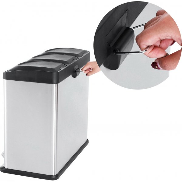 Luan avfallsbeholder 54 l - Sølv/sort Luan avfallsbeholder 54 l - Sølv/sort