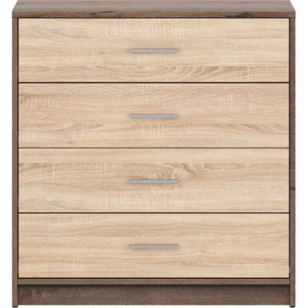 Nepo Plus kommode - Mrk eik/Sonoma eik