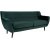 Monte 3-seters sofa - Mørkegrønn/svart