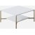 Erki sofabord 80 x 80 cm - Hvit/gull