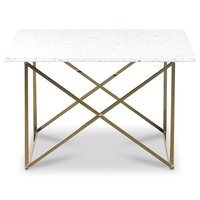 Terrazzo sofabord 75x75cm - Bianco Terrazzo & underdel cross messing Terrazzo sofabord 75x75cm - Bianco Terrazzo & underdel cross messing