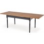 Shell spisebord 120-160 cm - Mrk eik/sort