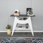 Ese sidebord 100 x 35 cm - Hvit/svart