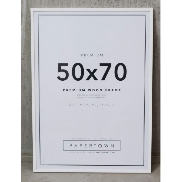 Ramme Deluxe (Hvit) - 50x70 cm Plakat
