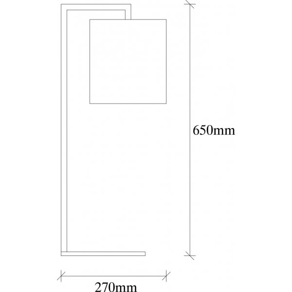 Profil bordlampe - Brun/svart