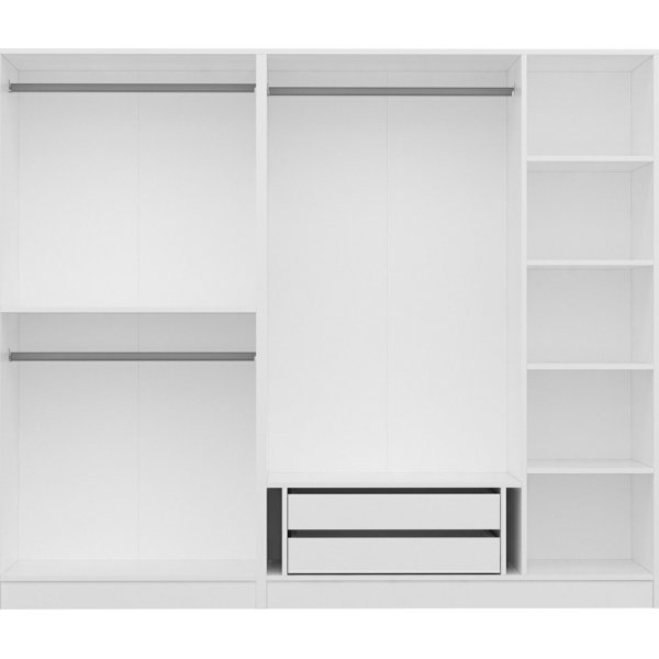 Capeto garderobe 225x52x190 cm - Hvit Capeto garderobe 225x52x190 cm - Hvit