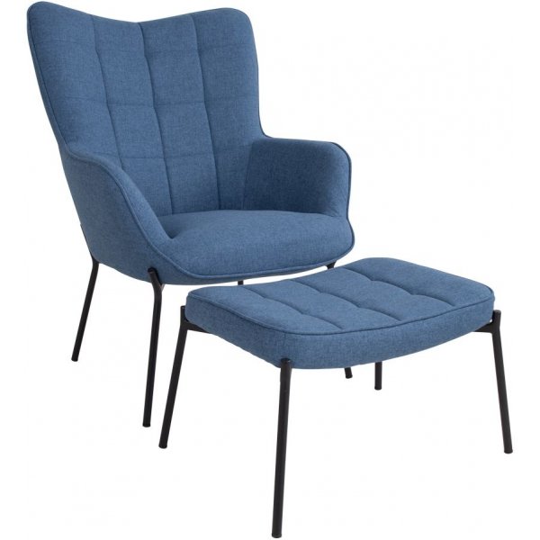 Glasgow lenestol - Blå/Svart Glasgow lenestol - Blå/Svart