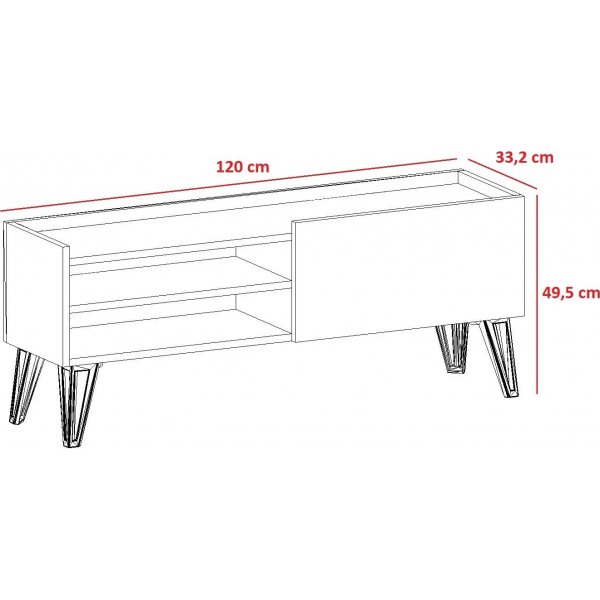 Martin mediebenk - Eik Martin mediebenk - Eik