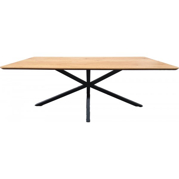 Lapis spisebord 200 x 100 cm - Eik laminat/sort Lapis spisebord 200 x 100 cm - Eik laminat/sort