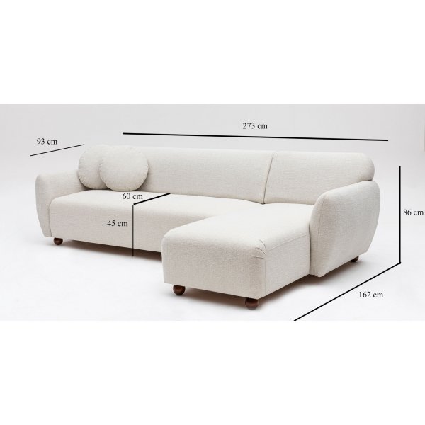 Eddy divansofa - Hvit Eddy divansofa - Hvit