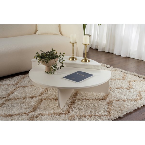 Orion salongbord 90 x 90 cm - Hvitmalt tre Orion salongbord 90 x 90 cm - Hvitmalt tre