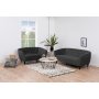 Felicia 3-seters sofa - Mrkegr (Flyel)