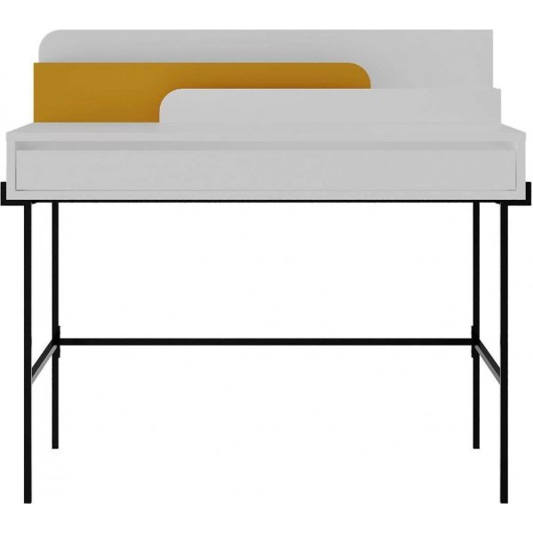 Leila skrivebord - Hvit/sennepsgul Leila skrivebord - Hvit/sennepsgul