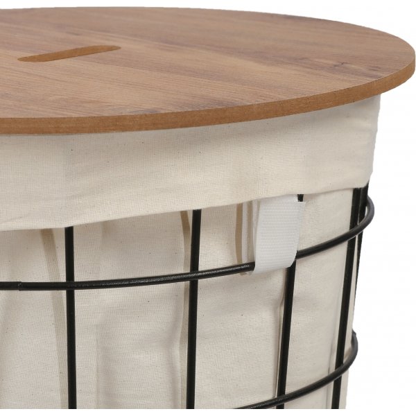 Hassel skittentøyskurv - Eik/sort Hassel skittentøyskurv - Eik/sort