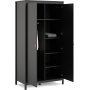 Madrid garderobe med 2 drer - Sort
